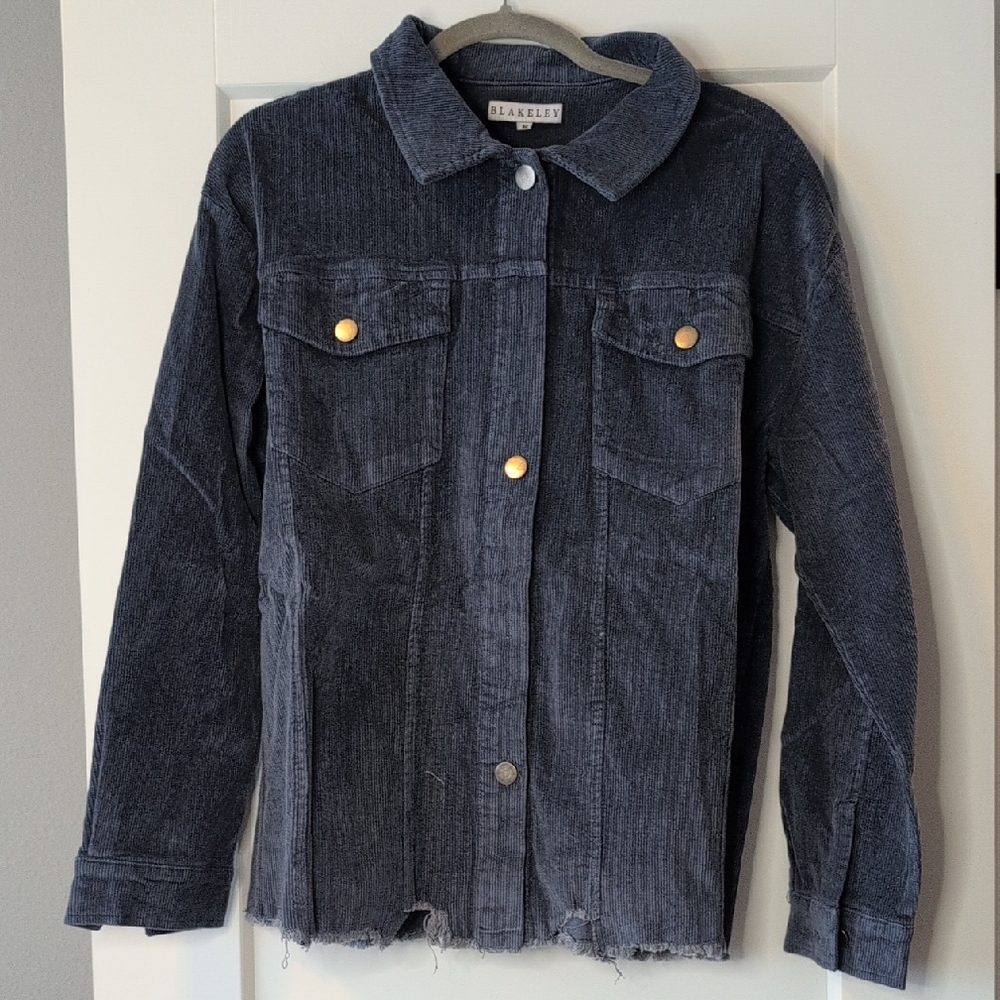 Denim Jacket with Gold Buttons